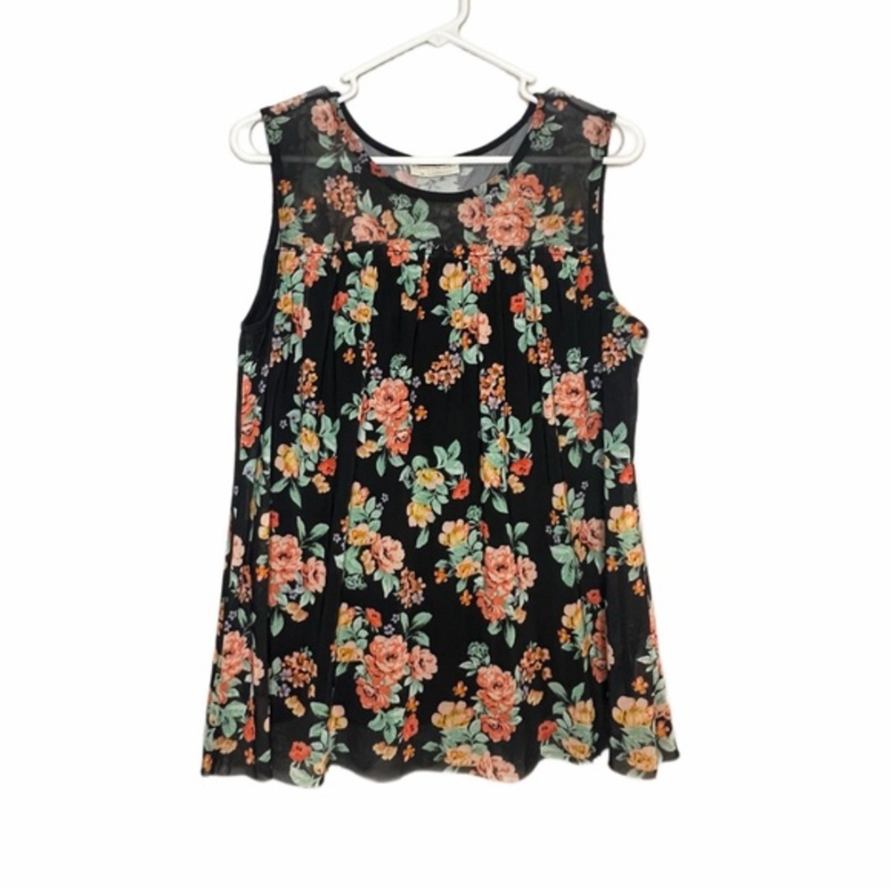 Bobbie Brooks Sleeveless Floral Top Women’s Size Medium